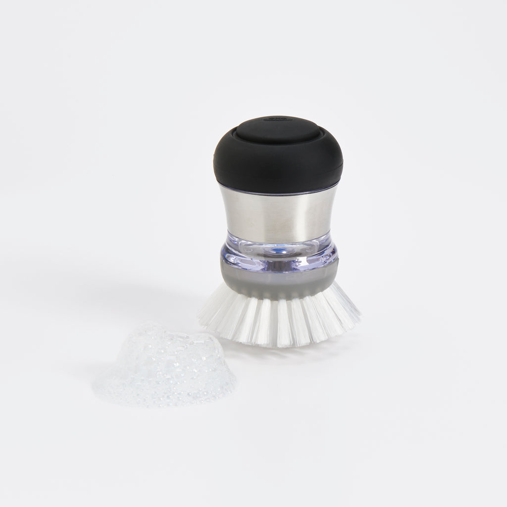 Steel Soap Dispensing Palm Brush