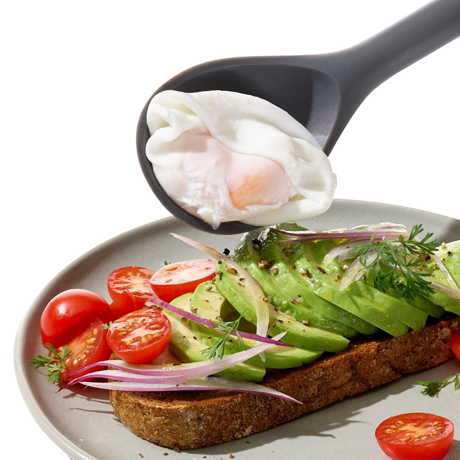 OXO Good Grips Silicone Slotted Spoon - Peppercorn