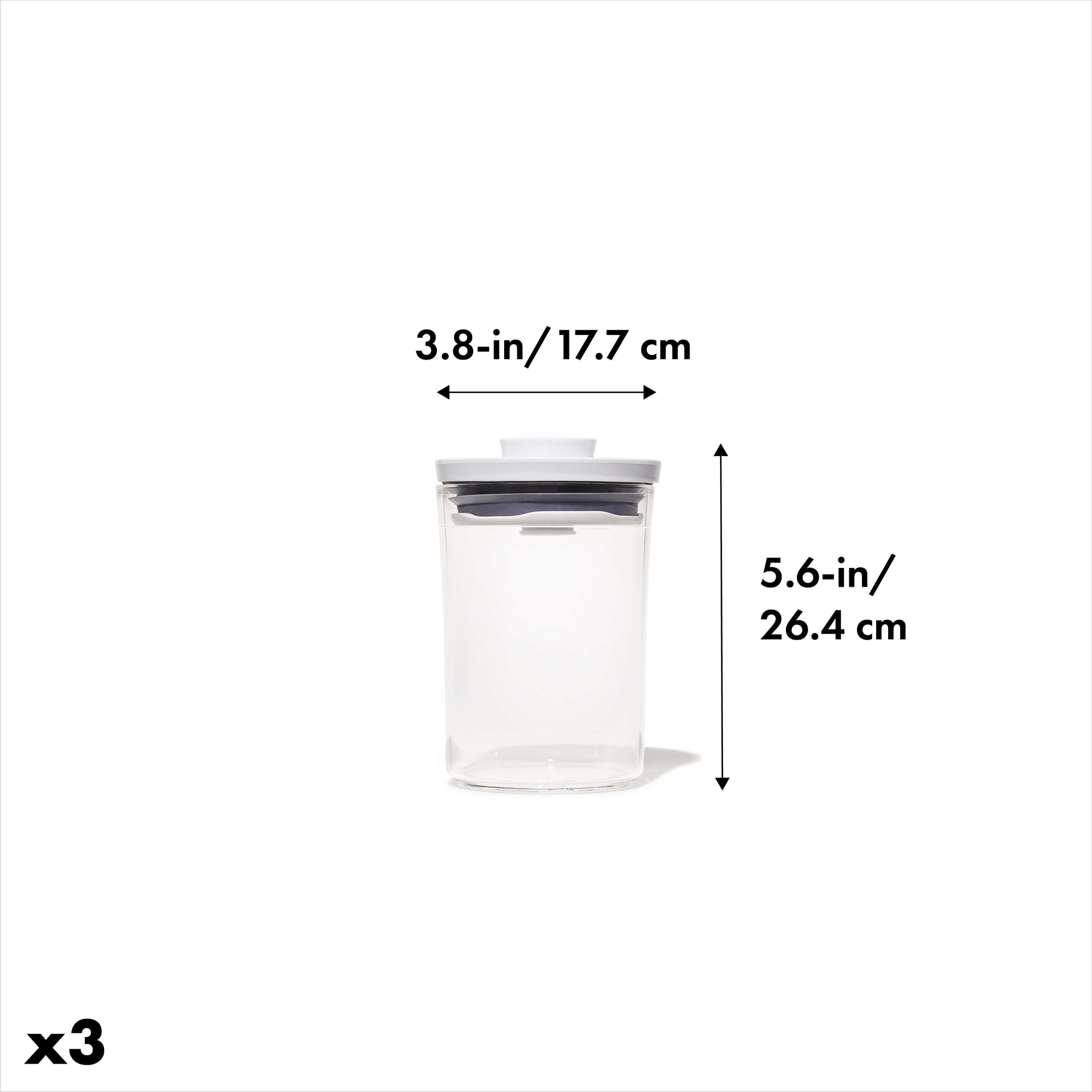 POP Round Canister 3-Piece Mini Bath Set (0.6 Qt)