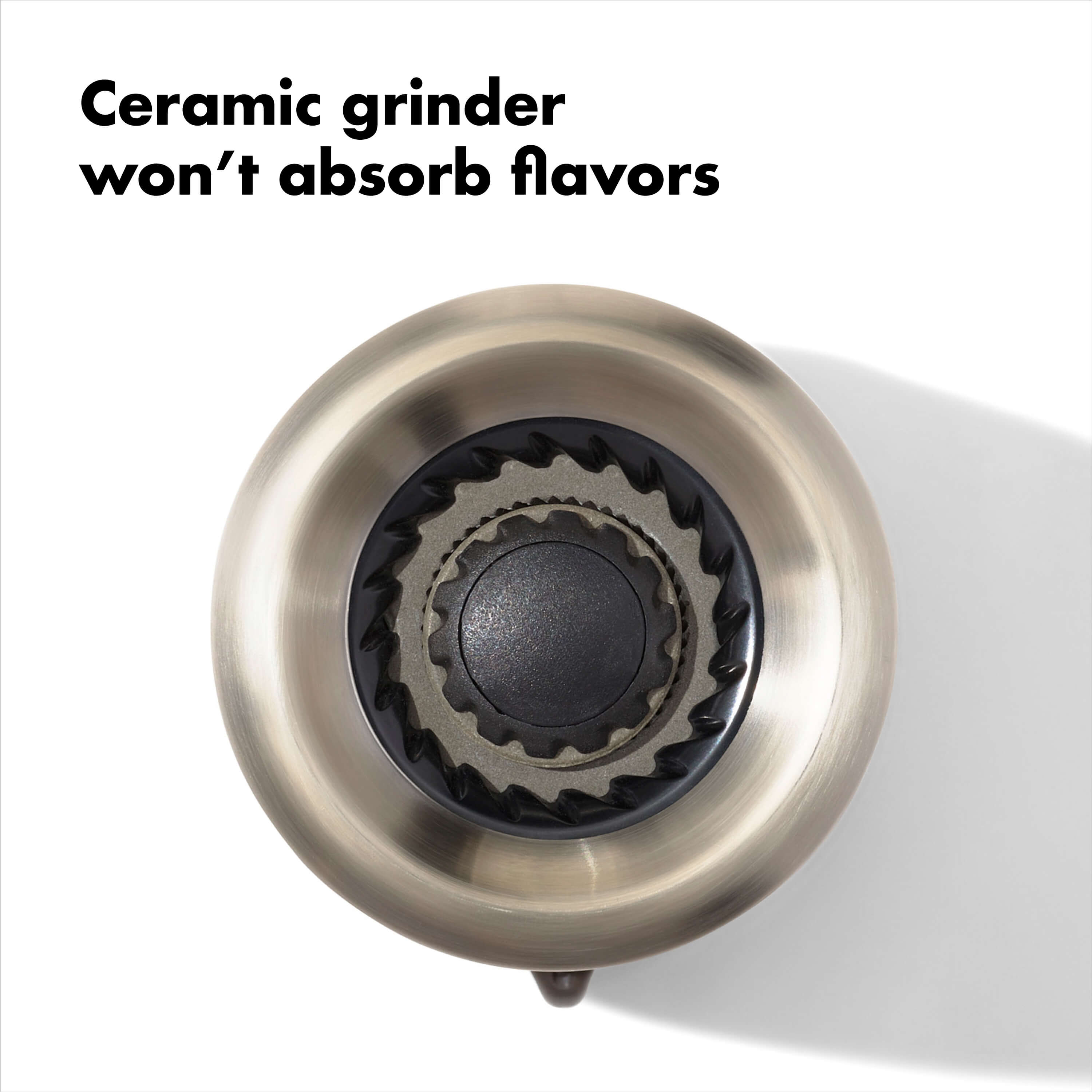 Contoured Mess-Free Salt Grinder