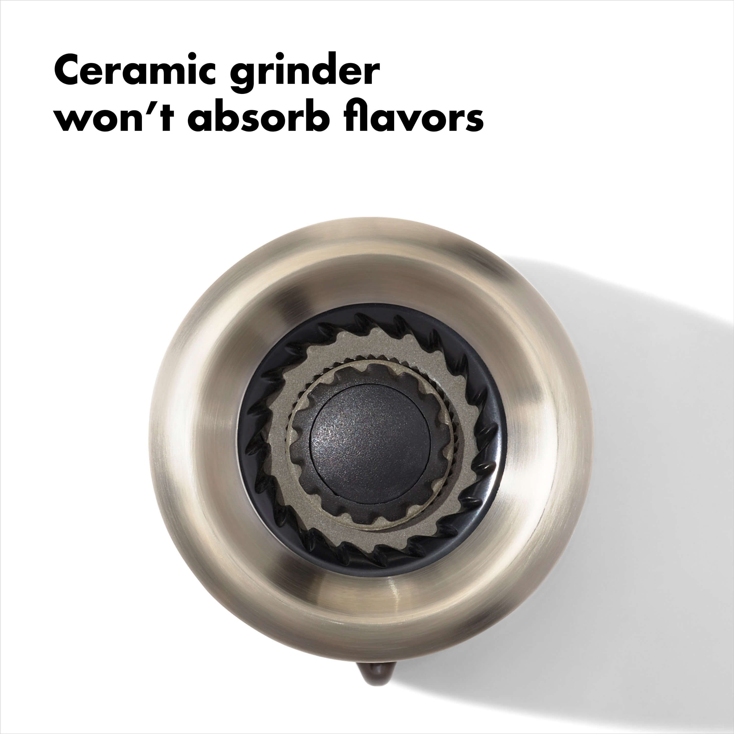 Contoured Mess-Free Pepper Grinder