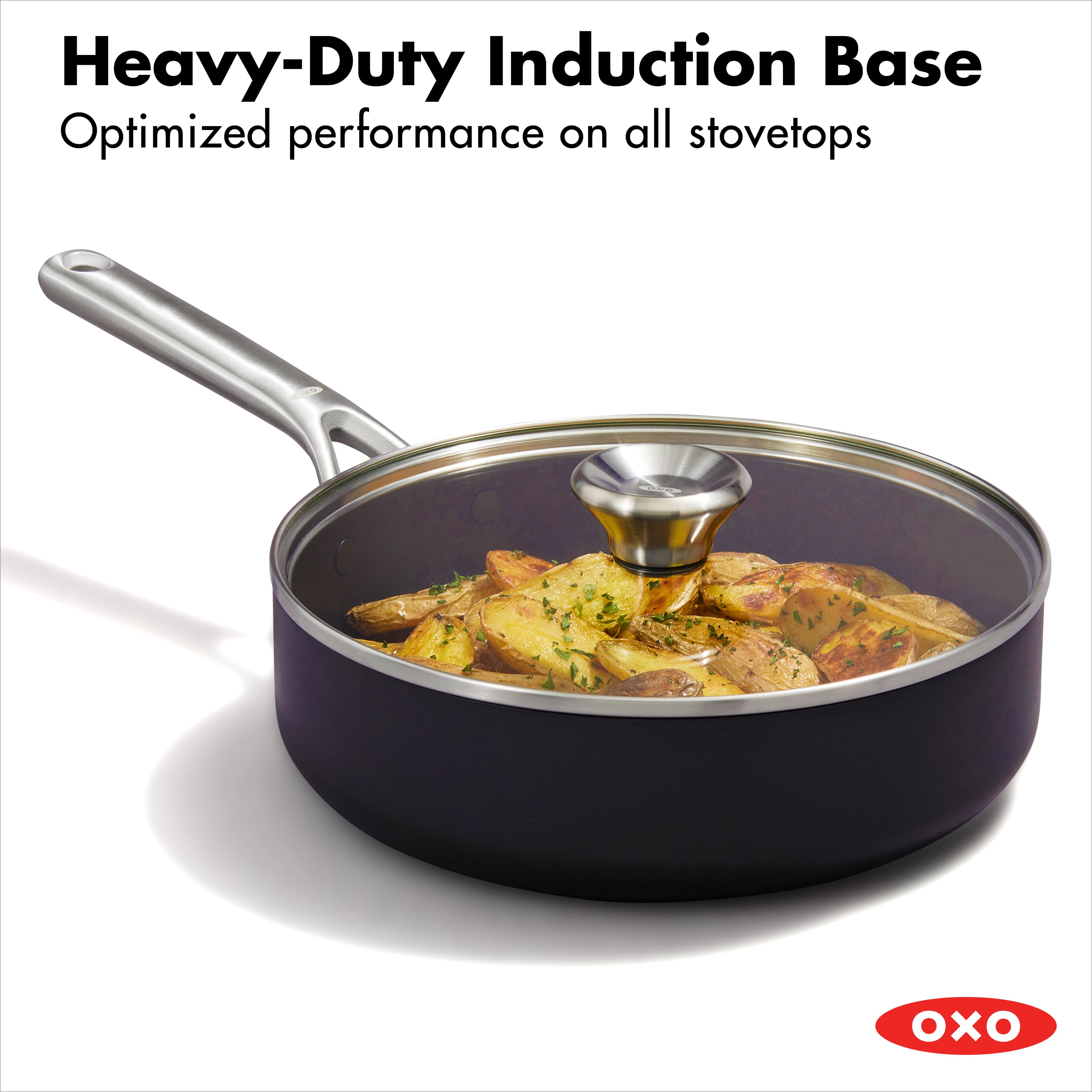 Ceramic Professional Non-Stick 3-Quart Sauté Pan with Lid