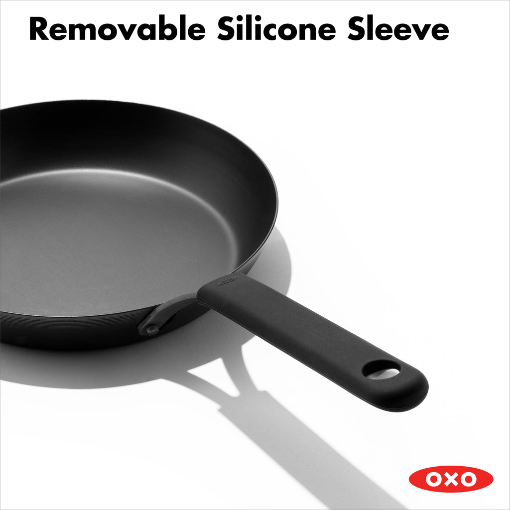 Carbon Steel Obsidian Series 10-Inch Frypan with Silicone Sleeve