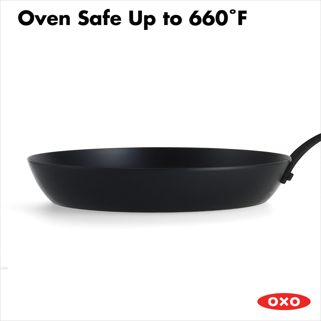Carbon Steel Obsidian Series 10-Inch Frypan with Silicone Sleeve