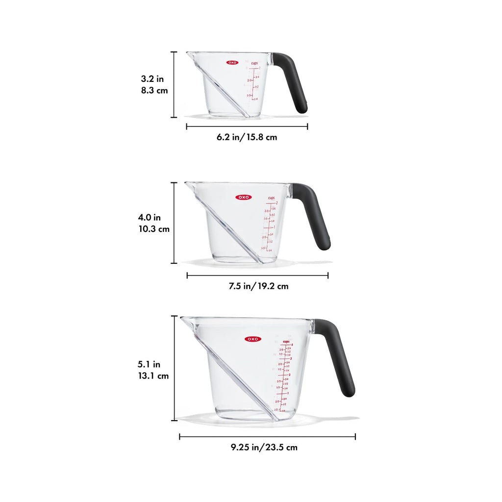 3 Piece Angled Measuring Cup Set
