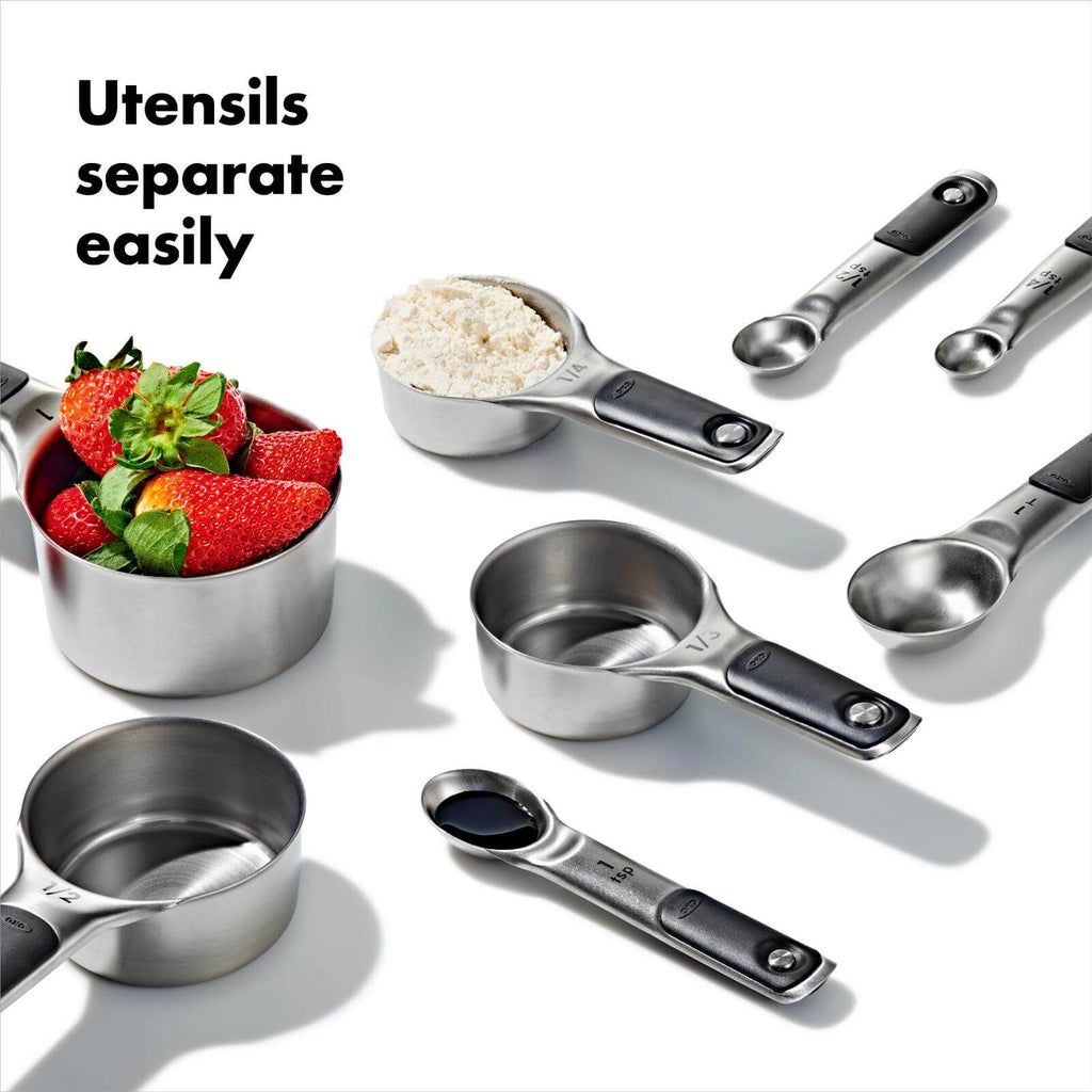 Stainless Steel Measuring Cups and Spoons Set