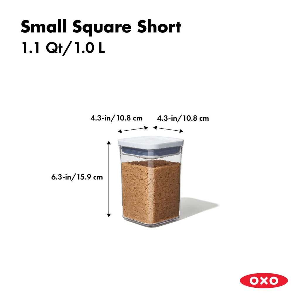 POP Container - Small Square Short (1.1 Qt.) - White