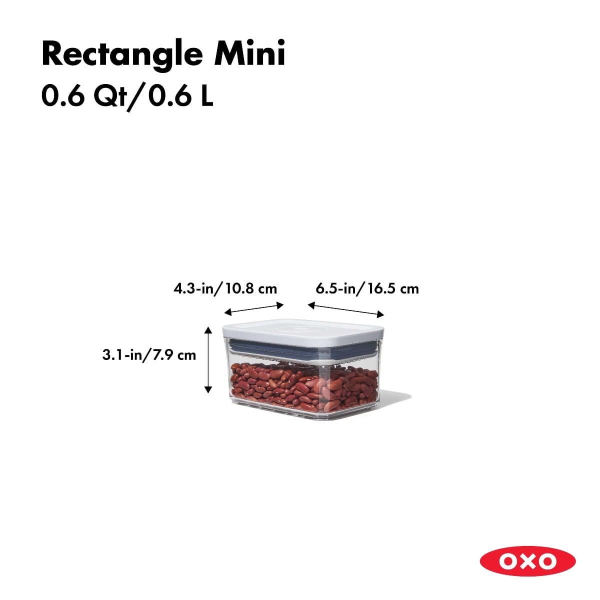 POP Container - Rectangle Mini (0.6 Qt.)