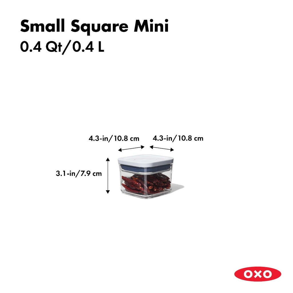 POP Container - Small Square Mini (0.4 Qt.) - White