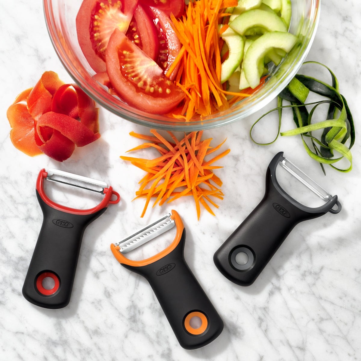 3-Piece Prep Peeler Set, Assorted Blades