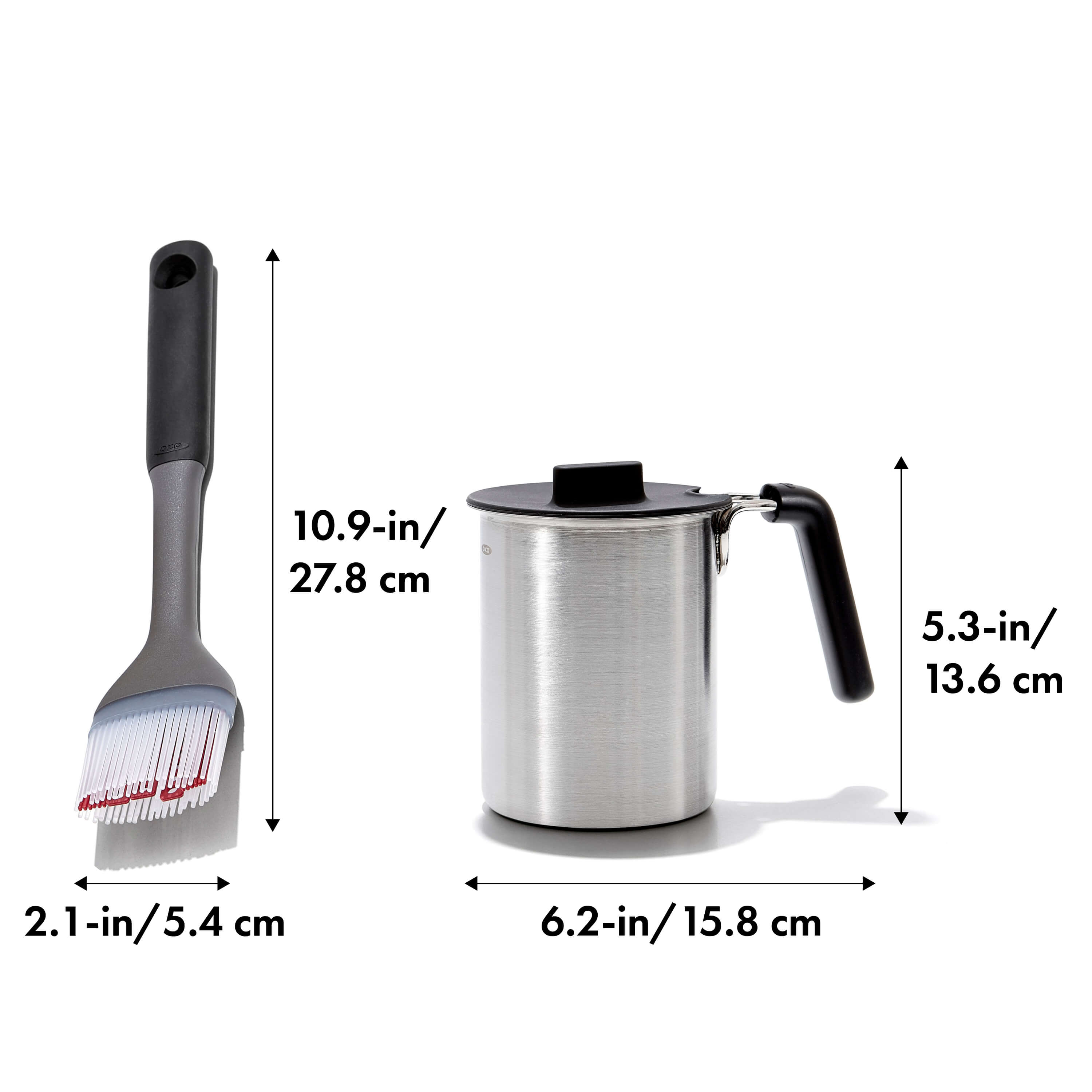 Grilling Basting Pot and Brush Set