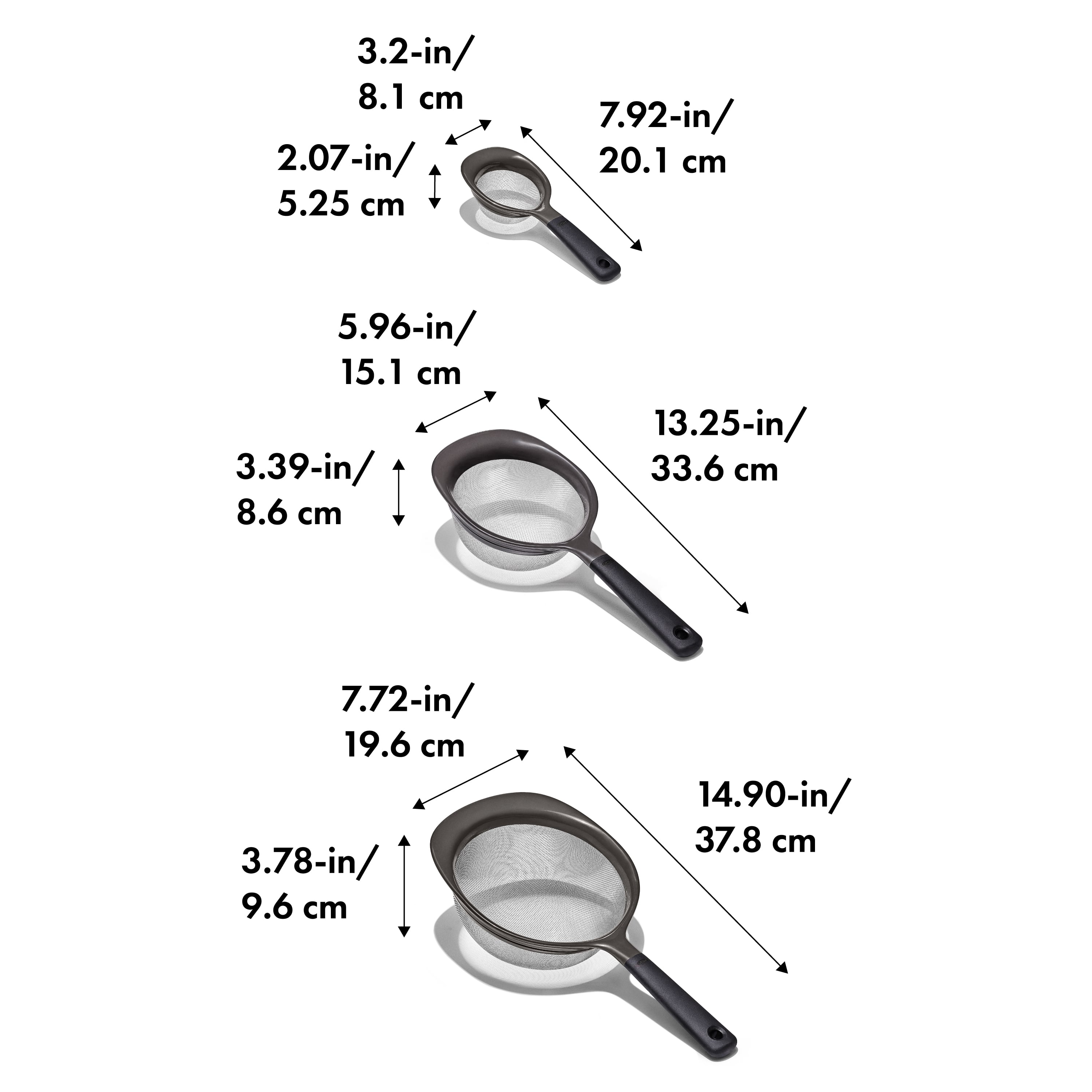 OXO Good Grips 3 Piece Strainer Set