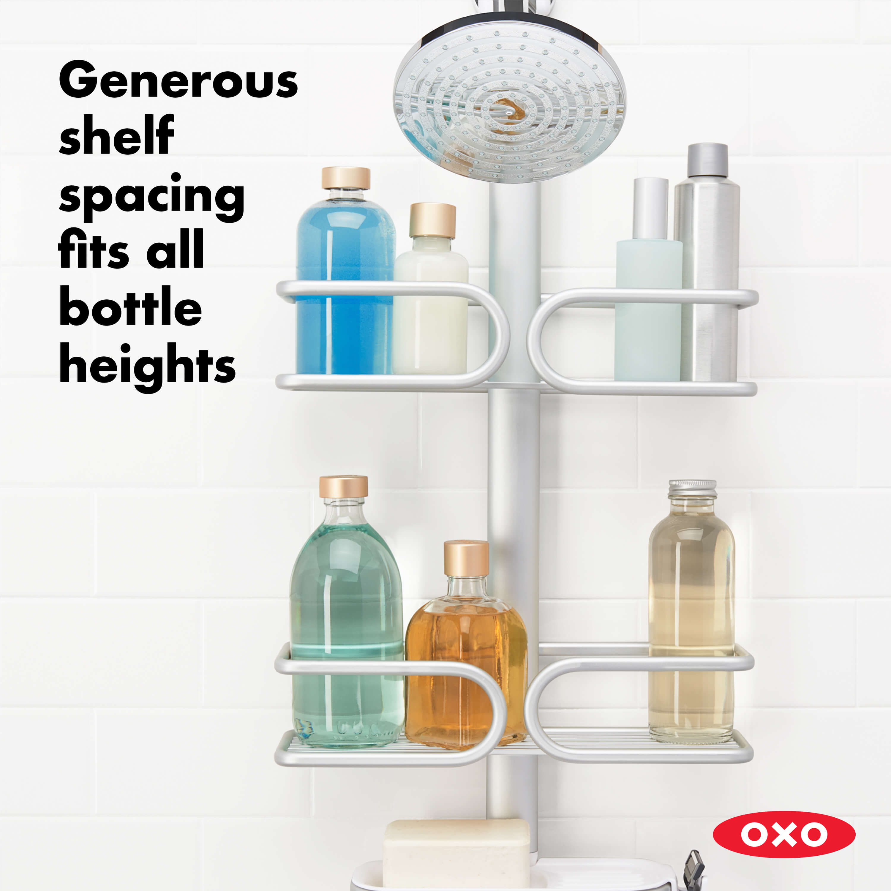 Aluminum 3-Tier Shower Caddy