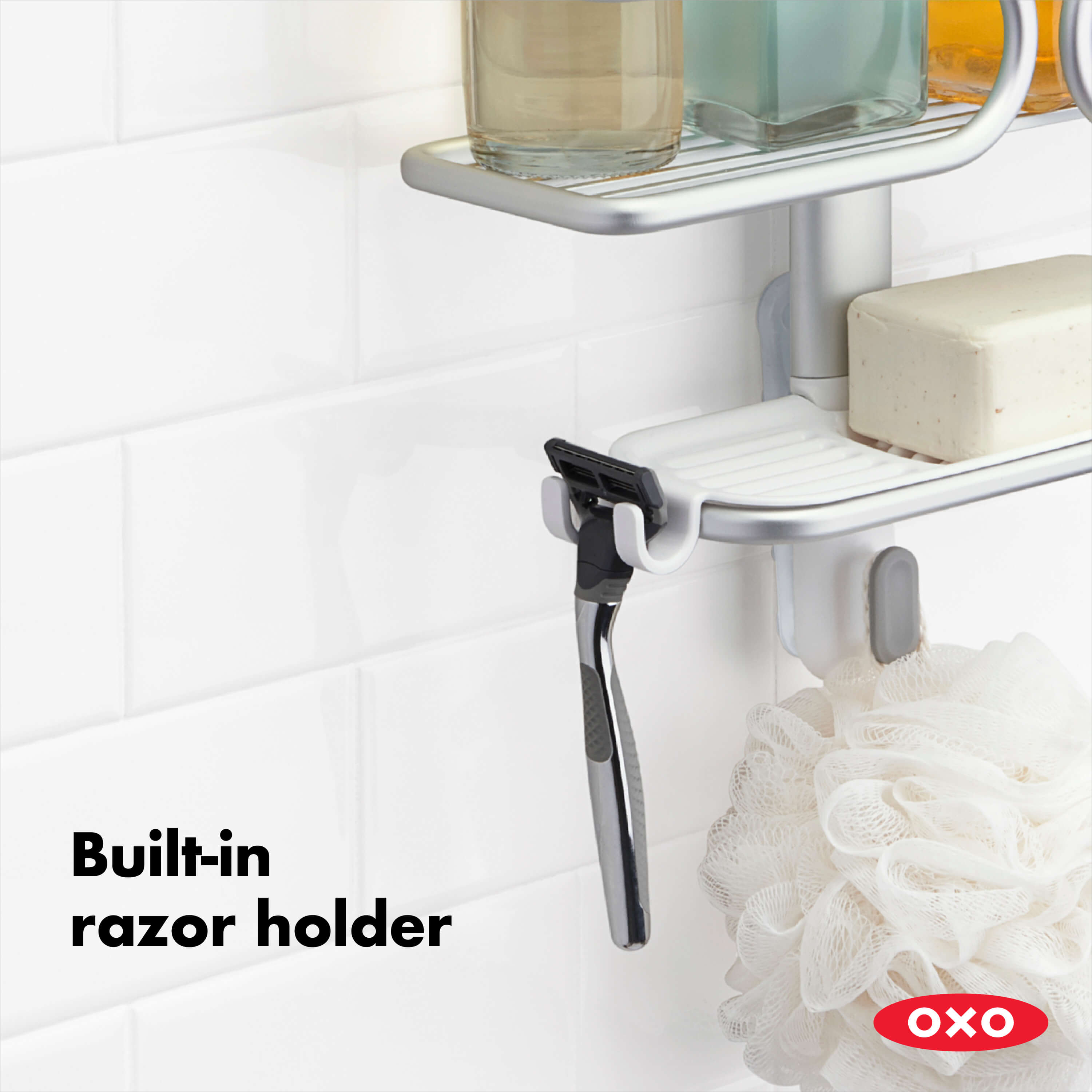 Aluminum 3-Tier Shower Caddy