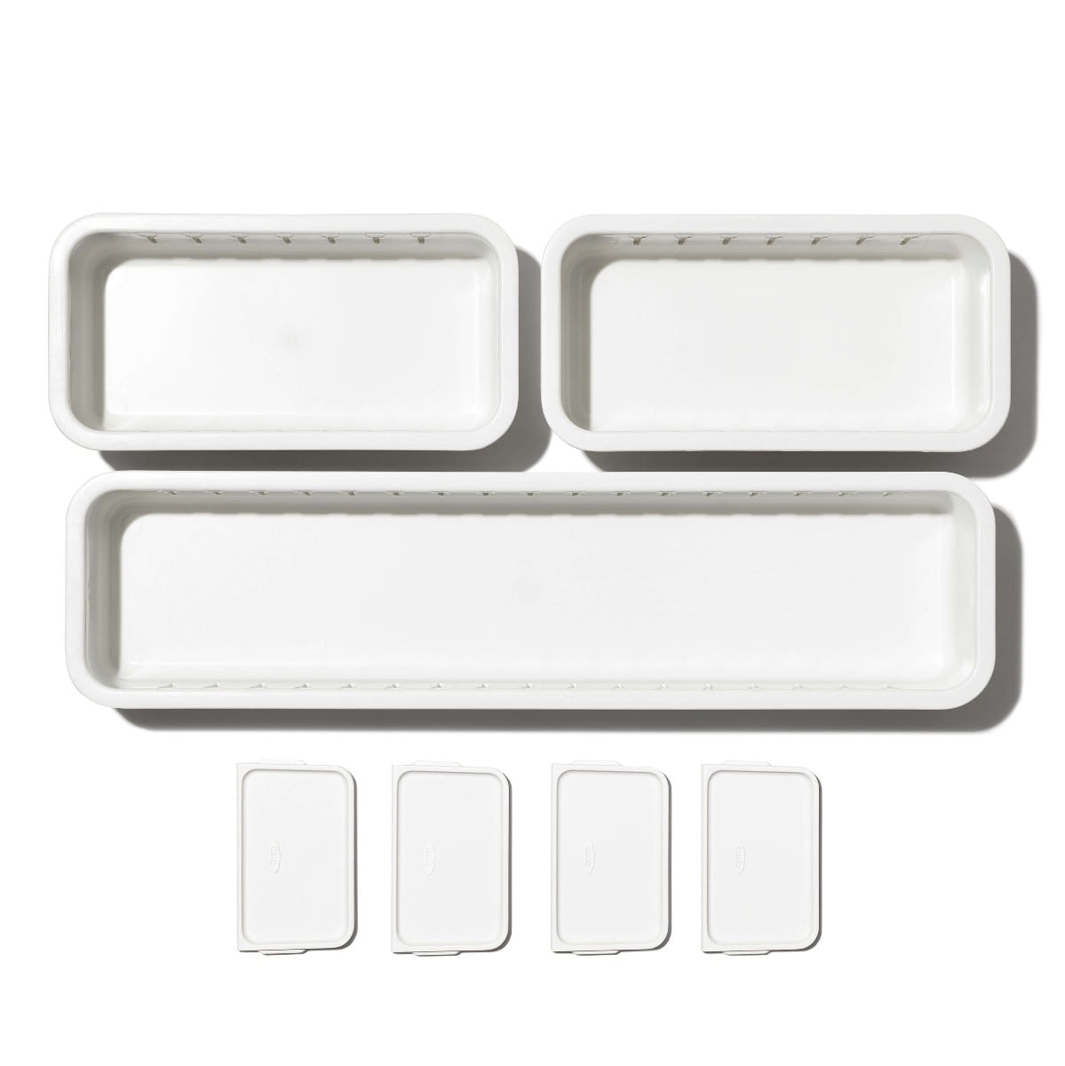3-Piece Slim Adjustable Drawer Bin Set