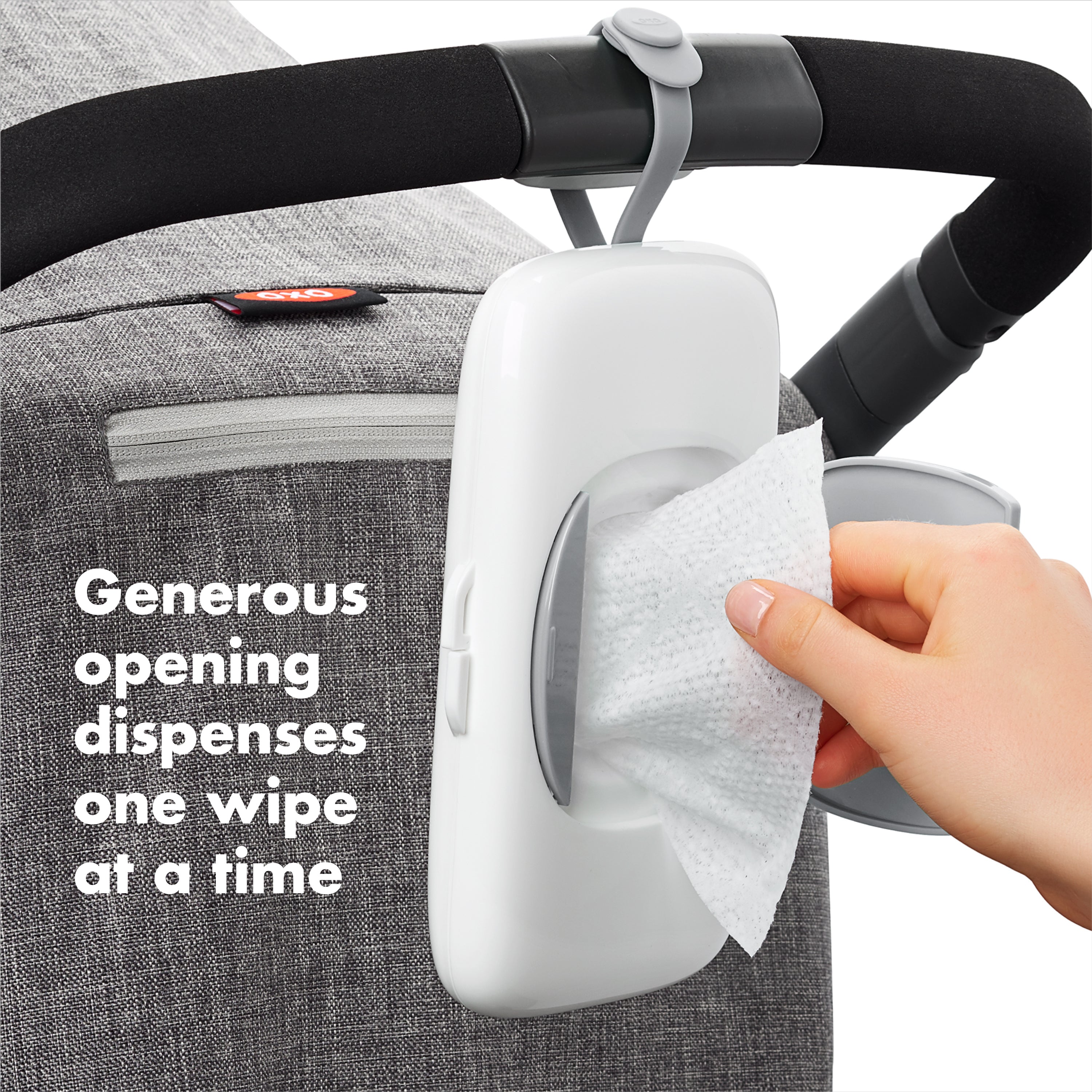 OXO TOT 2-Pack On-the-Go Wipes Dispenser, Gray