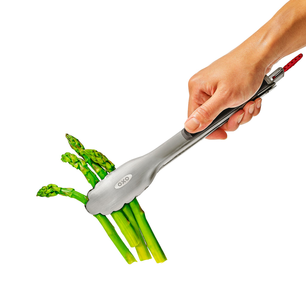 OXO Outdoor 10.5in Camp Stove Tongs with Bottle Opener