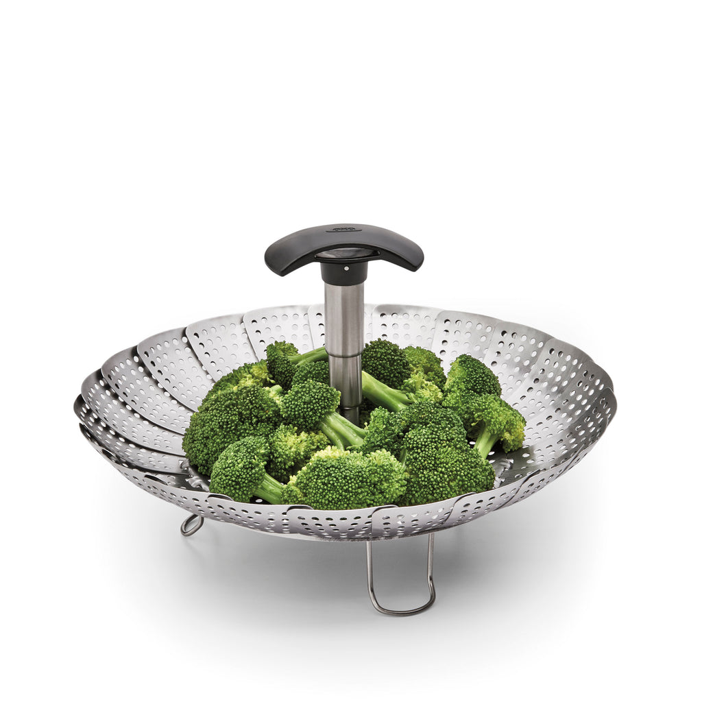Stainless Steel Steamer with Extendable Handle