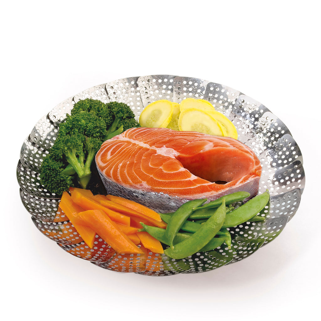 Stainless Steel Steamer with Extendable Handle