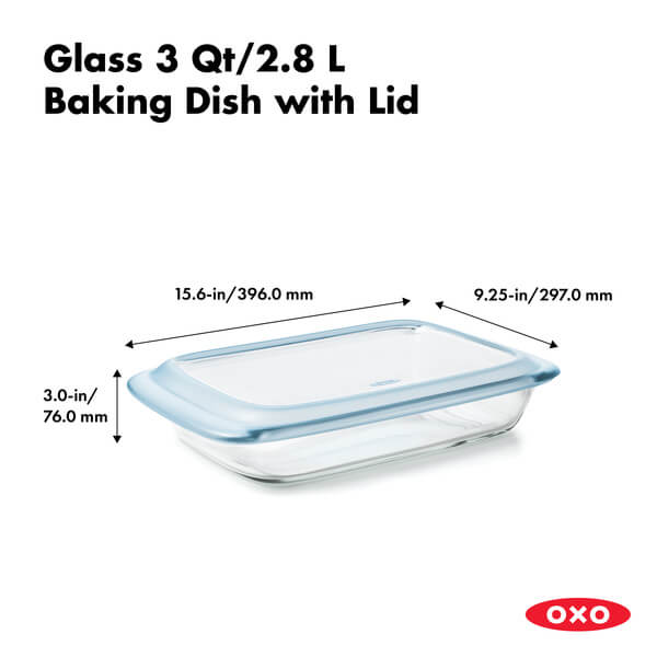 Glass Baking Dish with Lid (3.0 Qt)