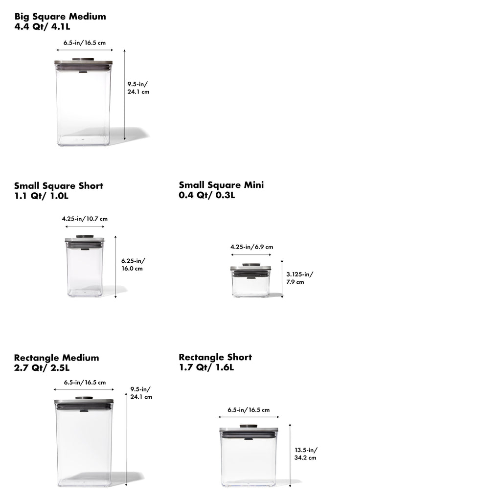 Steel 6-Piece POP Container Set