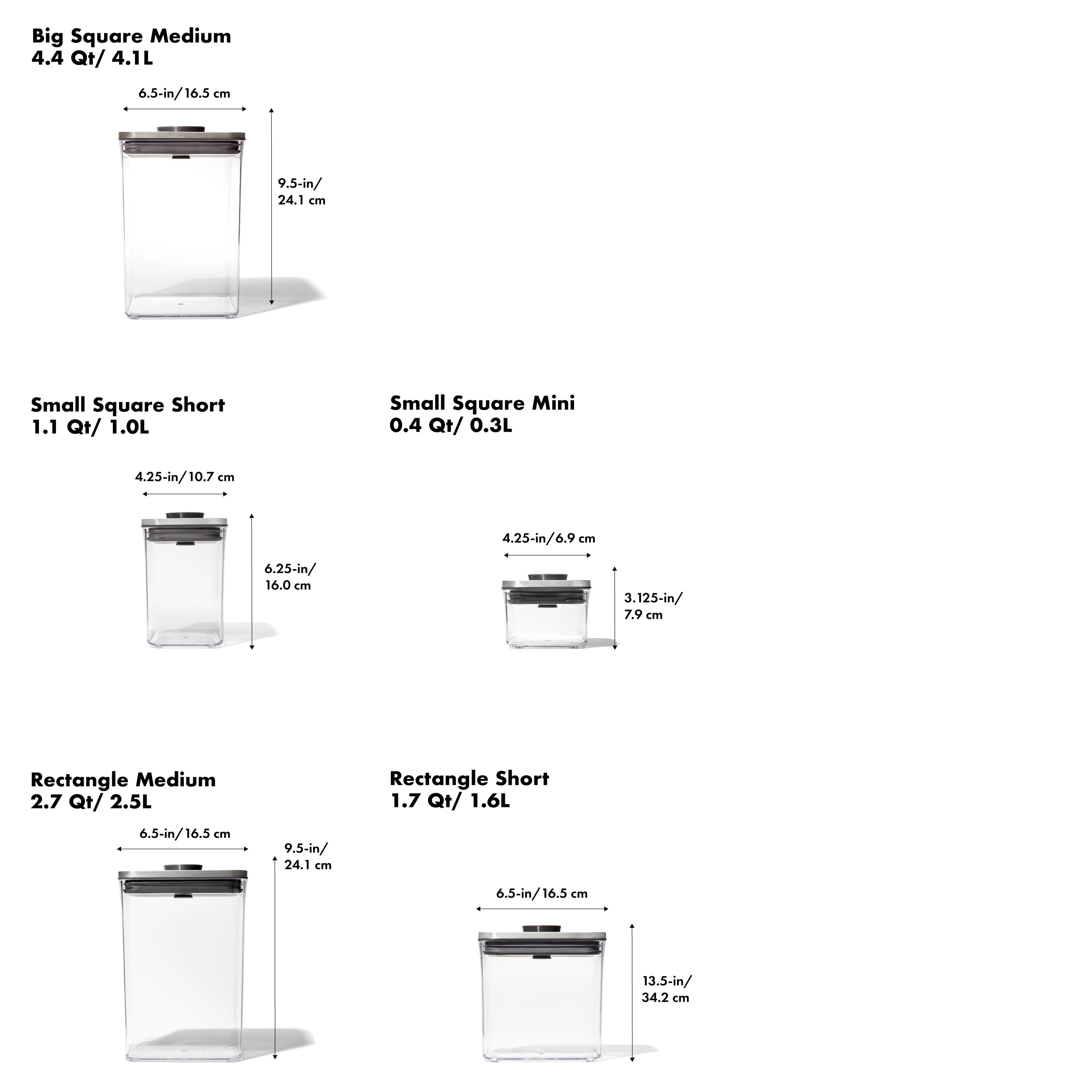 Steel 6-Piece POP Container Set
