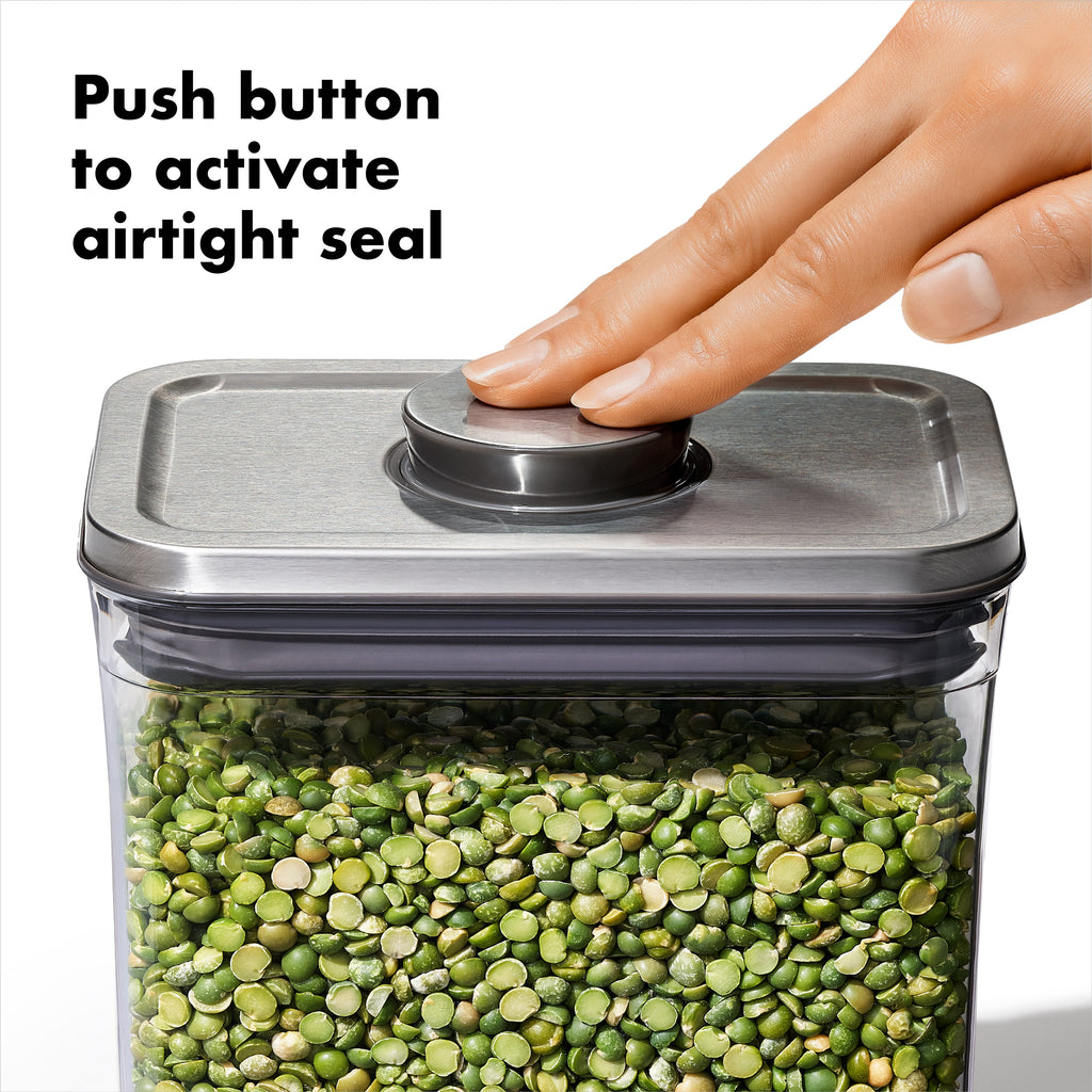 POP Container - Small Square Mini (0.4 Qt) - Steel