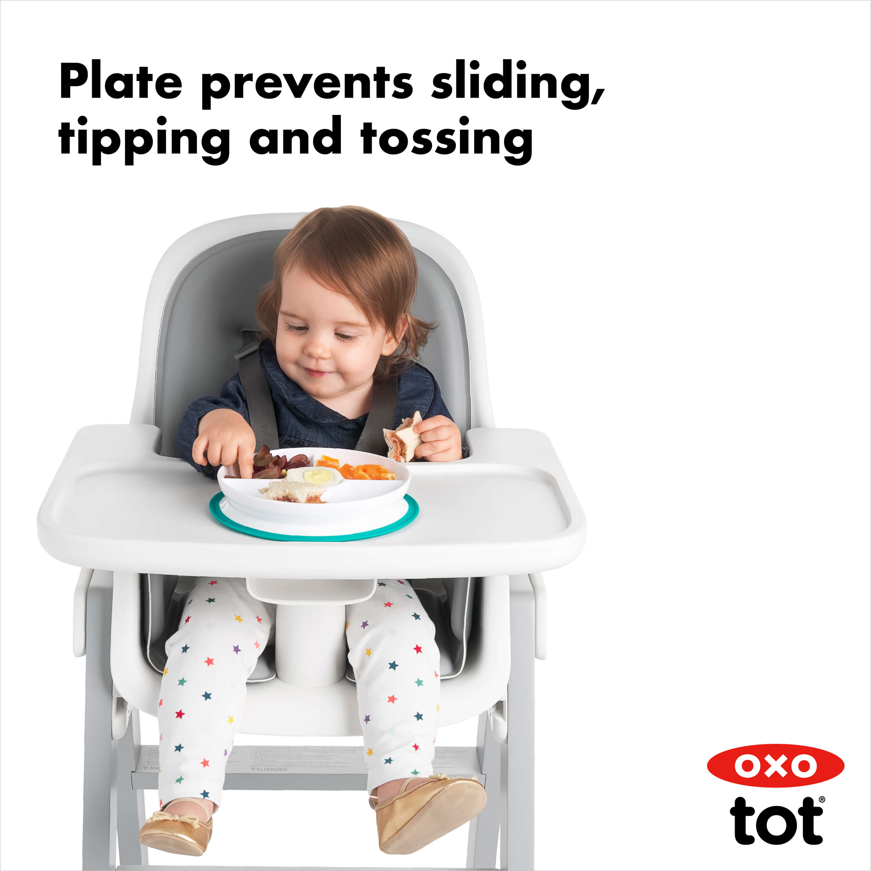 Stick & Stay Suction Divided Plate