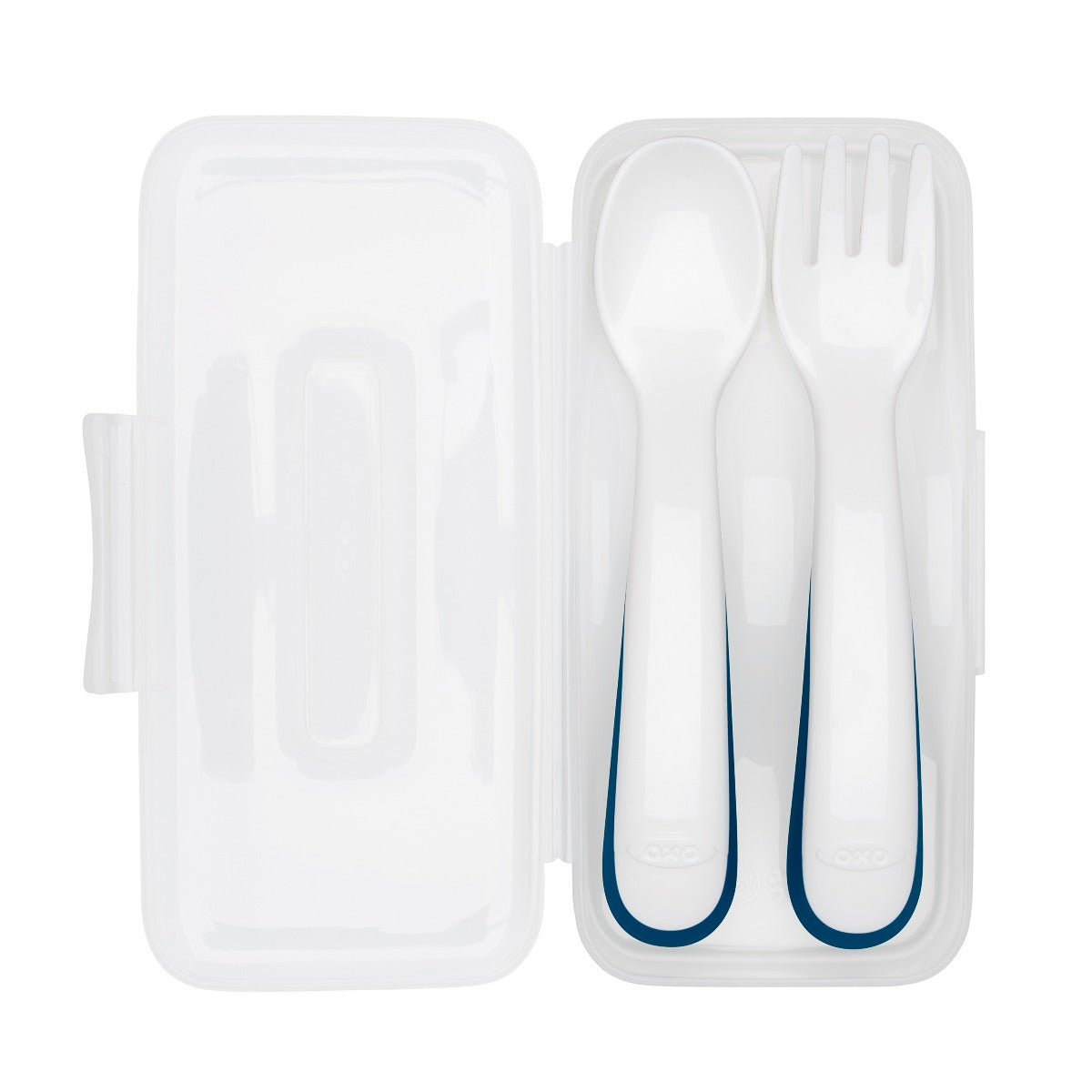 On-the-Go Plastic Fork and Spoon Set with Travel Case
