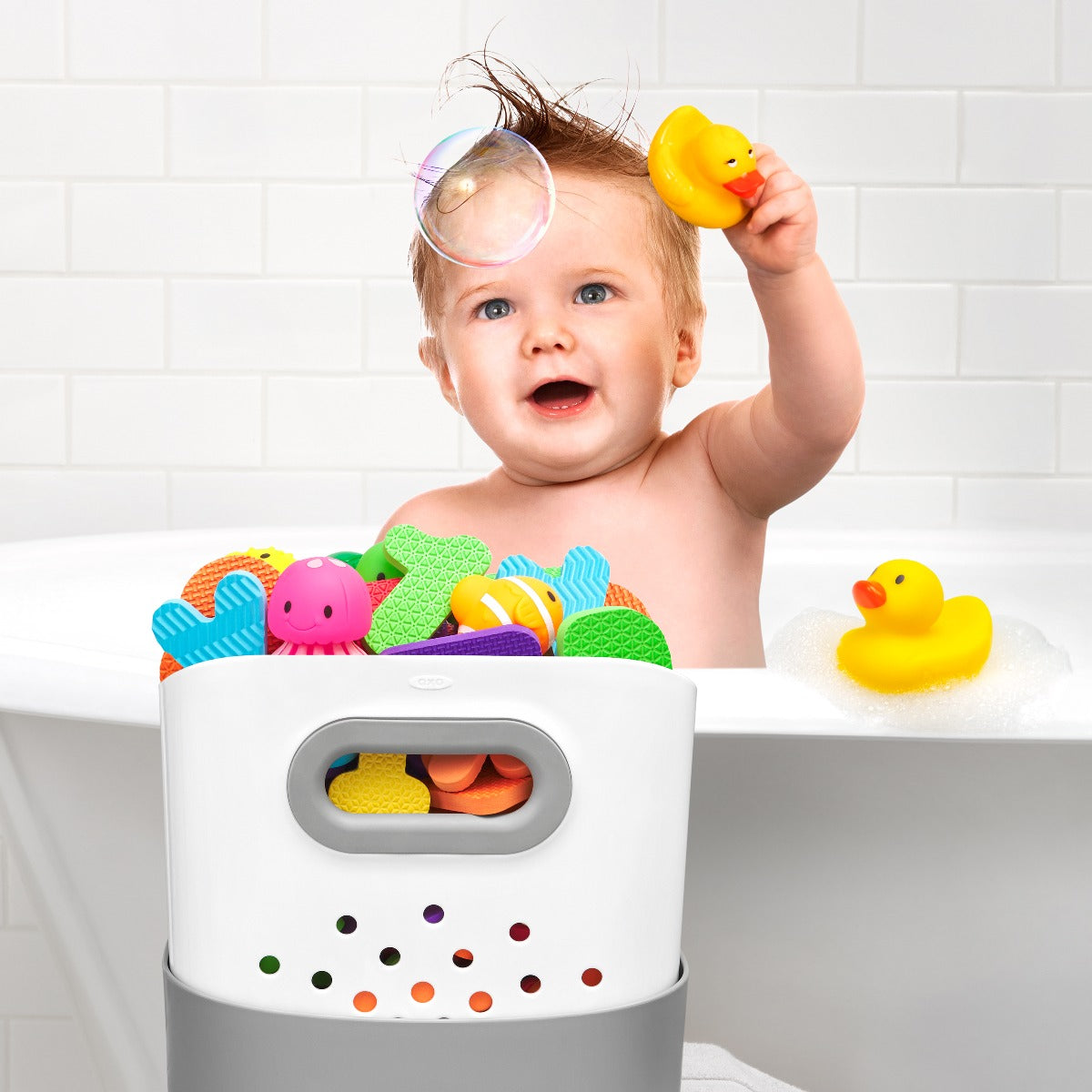 Stand Up Bath Toy Bin
